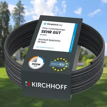 Kirchhoff HDPE-Rohr f&uuml;r Gartenbew&auml;sserung 25mm x 100m DVGW (984829555)
