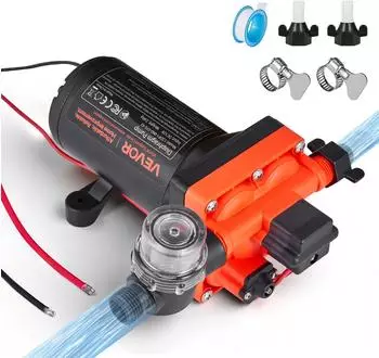 VEVOR Membranpumpe 12V DC 22,7L/min 4,8bar selbstansaugend