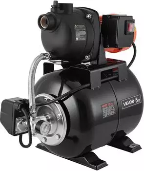 VEVOR Hauswasserwerk 800W, 5000L/h, Druckbeh&auml;lter 19L (ZX96002)