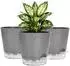 LuxusKollektion Pflanztöpfe mit Selbstbewässerungssystem, 15cm, grau gefleckt, 3er-Set