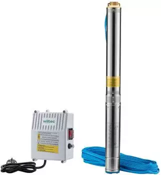 Wiltec 4" Tiefbrunnenpumpe 750W 6000L/H