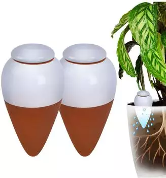 Relaxdays Tonkegel Bew&auml;sserungssystem mit Deckel, 350ml