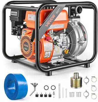 VEVOR Benzin-Schmutzwasserpumpe 6PS, 49,9m F&ouml;rderh&ouml;he
