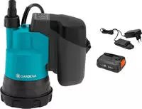 GARDENA Klarwasserpumpe "2000/2 18V P4A Ready-To-Use Set" inkl. Akku und Ladeger&auml;t