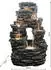 Dehner Gartenbrunnen Salto mit LED Beleuchtung Polyresin grau (6742464)