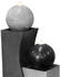 Dehner Gartenbrunnen Ying Yang mit LED Beleuchtung Polyresin grau (6742506)
