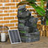 Outsunny Solar Springbrunnen mit 4 Stufen LED-Beleuchtung (844-830V00MX)