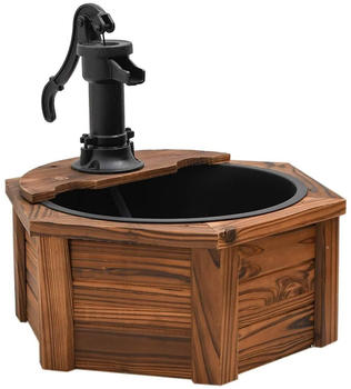 vidaXL Gartenbrunnen mit Pumpe Massivholz Tanne (363335)