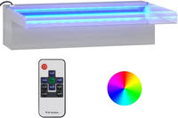 vidaXL Wasserfall-Element mit RGB LEDs Edelstahl 30 cm