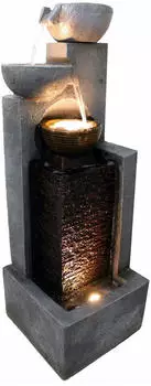 Arnusa Gro&szlig;er Gartenbrunnen 109 cm mit LED Beleuchtung (BK843)