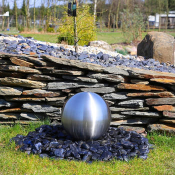 CLGarden Gartenbrunnen Edelstahl matt gebürstet (1896)