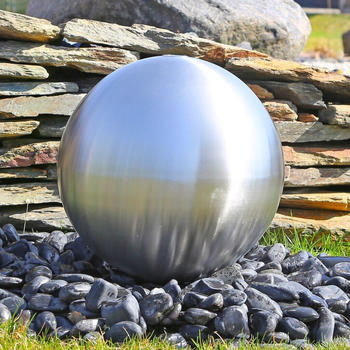 CLGarden Edelstahlkugel 38cm für Springbrunnen matt gebürstet (1898)