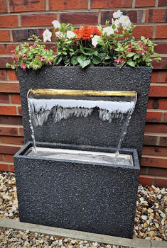 Jebao Madrid Terrassenbrunnen Edelstahl anthrazit (WS 100 401)