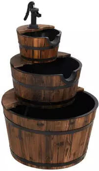 vidaXL Gartenbrunnen mit Pumpe 60x60x94 cm Massivholz Tanne (363332)
