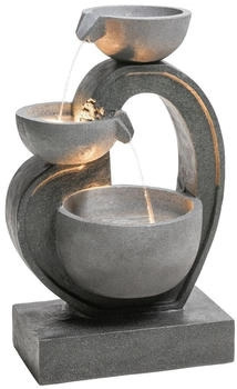 Dehner Gartenbrunnen Hear Polyresin grau (6911218)