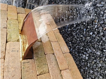 Jürgen Bocker Garten-Ambiente Wasserfall Set 30 cm Fallhöhe 2 m Cortenstahl Roststahl