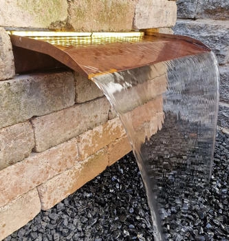 Jürgen Bocker Garten-Ambiente Wasserfall Set 60 cm Fallhöhe 2 m Cortenstahl Rost