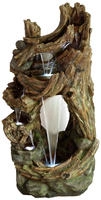 AcquaArte Gartenbrunnen "Wasserfall KALLONI" Komplettset mit LED-Beleuchtung, Pumpe