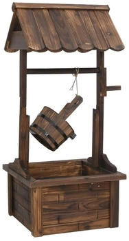 vidaXL Wasserfall Wunschbrunnen mit Pumpe 57x50x112 cm Massivholz Tanne