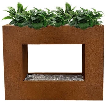 Köhko Wasservorhangbrunnen bepflanzbar mit LED 60 cm Cortenstahl (32001B)