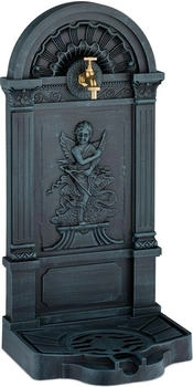 Relaxdays Standbrunnen im Engel-Design Grau