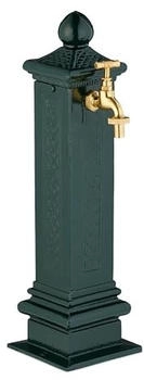 Relaxdays Standbrunnen antik 47 cm Grün Dunkelgrün Gold