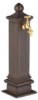 Relaxdays Standbrunnen antik 47 cm Braun Braun Gold