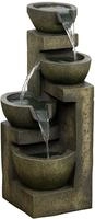 Outsunny Springbrunnen Aus Kunstharz Outdoor Gartenbrunnen Mit Einstellbarer