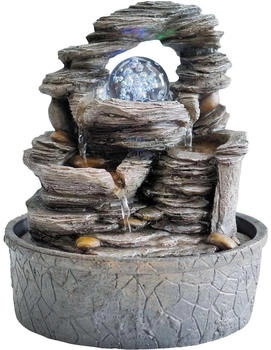 Granimex Hiroto Raumbrunnen inkl. Glaskugel Pumpe und LED-Beleuchtung
