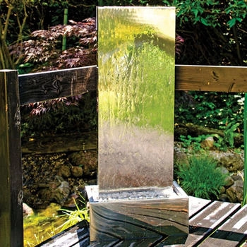 Köhko Köhko "MURO " mit LED aus Edelstahl Wasserwand für Garten Terrasse