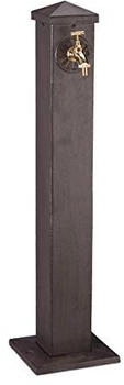 Relaxdays Wasserzapfsäule 91 cm braun