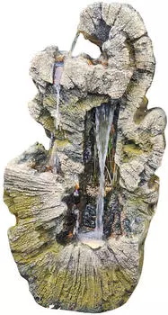 Granimex Mimjiko Polystone Wasserfall Zierbrunnen LED-Beleuchtung 102x51x36cm (630)