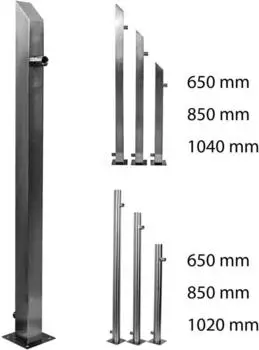 K&ouml;hko Wassers&auml;ule Edelstahl V2A 650mm Gartenzapfstelle (45021-065)