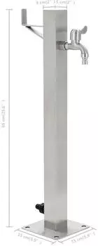 vidaXL Garten-Wassers&auml;ule Edelstahl Quadratisch 65cm (45454)