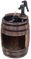 Outsunny 844-218, Outsunny Gartenbrunnen Zierbrunnen mit Wasserfall aus Tannenholz