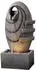 Teamson Ovaler Gartenbrunnen mit warmem LED-Licht, Dunkelgrau Steinoptik (FT4324GRR-EU)