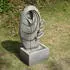 Teamson Ovaler Gartenbrunnen mit warmem LED-Licht, Dunkelgrau Steinoptik (FT4324GRR-EU)