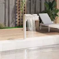 vidaXL Pool-Wasserfall Edelstahl 50x30x90 cm Silbern