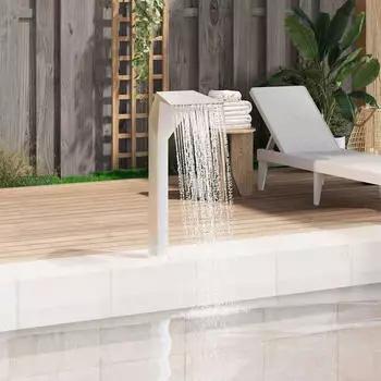 vidaXL Schwalldusche Edelstahl f&uuml;r Pool/Garten