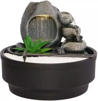 Dehner Polyresin-Zimmerbrunnen Korali mit LED-Beleuchtung 21 cm