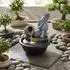 Globo Buddha Tischbrunnen LED, 19cm, 2er-Set