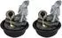 Globo Buddha Tischbrunnen LED, 19cm, 2er-Set