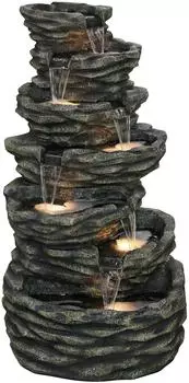 Dehner Polyresin-Gartenbrunnen Roccia ca.H150 cm