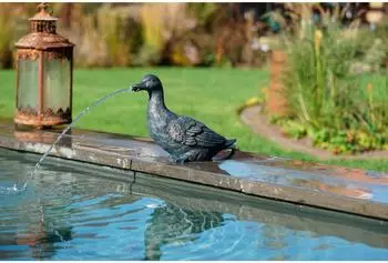 Ubbink Ubbink Polyresin-Wasserspeier Ente 15x24x29 cm Anthrazit Bronze