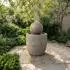Köhko Zen-Kugel Gartenbrunnen mit LED, strukturierte Oberfläche