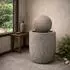 Köhko Zen-Kugel Gartenbrunnen mit LED, strukturierte Oberfläche