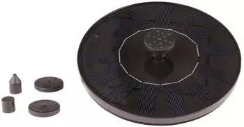 Kaemingk Runde Solar-Feuerstelle für Teich und Wanne, schwarz, Ø16x3,5cm (893017)