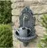 Relaxdays Wandbrunnen antik mit Wasserhahn, Aluguss, grau, XL (75x44x22cm)