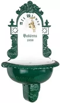 Aubaho Wandbrunnen Aluminium Antikstil 71,5cm