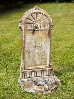 Aubaho Standbrunnen mit Waschbecken, Eisen, grün, Antik-Stil, 64cm